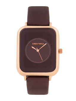 Joker and Witch - Joker & Witch Women Utopia All Maroon PU Strap Watch (AMWW1014) (M)