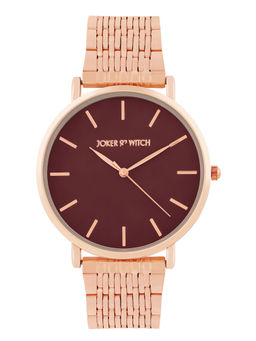 Joker and Witch - Joker & Witch Women Nebula Maroon Dial Rose Gold Watch (AMWW1073) (M)