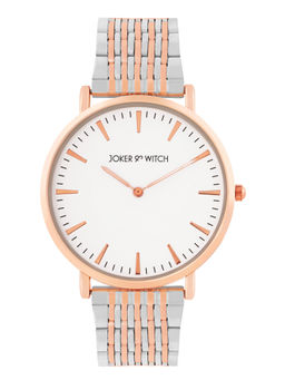 Joker and Witch - Joker & Witch Women Aimee White Dial Dual Tone Multi-Color Strap Watch (AMWW1084) (M)