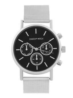 Joker and Witch - Joker & Witch Women Moscow Black Round Dial Silver Metallic Strap Watch (AMWW1106) (M)