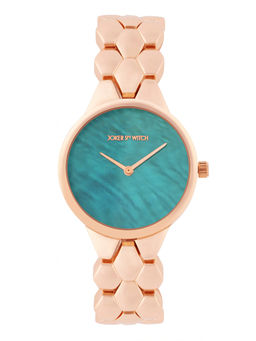 Joker and Witch - Joker & Witch Women Athens Blue Dial Rose Gold Metallic Strap Watch (AMWW1107) (M)