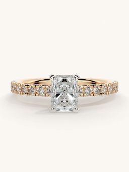 Valanova - Sterling Silver and Certified Lab Grown Diamond 0.81cts Ring - Rose Gold