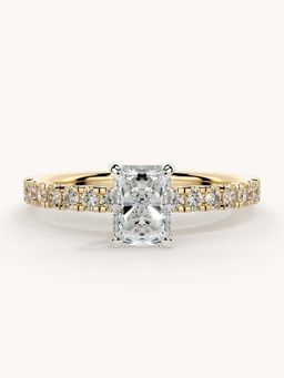 Valanova - Sterling Silver and Certified Lab Grown Diamond 0.81cts Ring - Gold