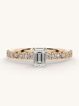 Valanova - Sterling Silver and Certified Lab Grown Diamond 0.56cts Ring - Rose Gold