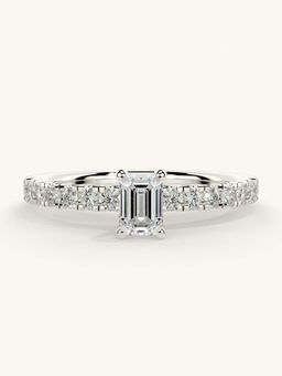 Valanova - Sterling Silver and Certified Lab Grown Diamond 0.56cts Ring - Silver