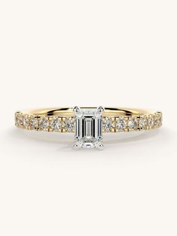 Valanova - Sterling Silver and Certified Lab Grown Diamond 0.56cts Ring - Gold