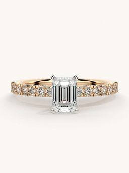 Valanova - Sterling Silver and Certified Lab Grown Diamond 0.81cts Ring - Rose Gold