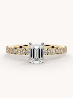 Valanova - Sterling Silver and Certified Lab Grown Diamond 0.81cts Ring - Gold