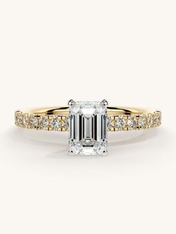 Valanova - Sterling Silver and Certified Lab Grown Diamond 1.06cts Ring - Gold