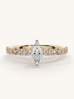 Valanova - Sterling Silver and Certified Lab Grown Diamond 0.56cts Ring - Rose Gold