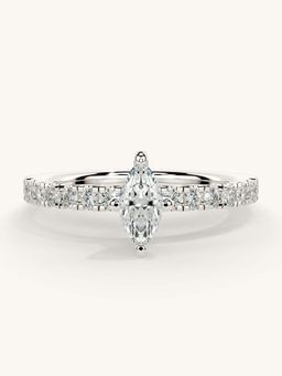 Valanova - Sterling Silver and Certified Lab Grown Diamond 0.56cts Ring - Silver
