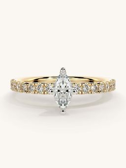 Valanova - Sterling Silver and Certified Lab Grown Diamond 0.56cts Ring - Gold