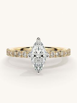 Valanova - Sterling Silver and Certified Lab Grown Diamond 0.81cts Ring - Gold