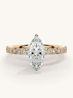 Valanova - Sterling Silver and Certified Lab Grown Diamond 1.06cts Ring - Rose Gold