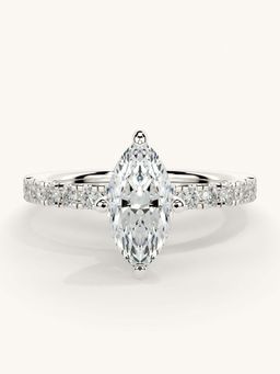 Valanova - Sterling Silver and Certified Lab Grown Diamond 1.06cts Ring - Silver