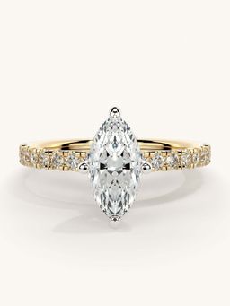 Valanova - Sterling Silver and Certified Lab Grown Diamond 1.06cts Ring - Gold
