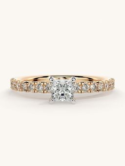 Valanova - Sterling Silver and Certified Lab Grown Diamond 0.56cts Ring - Rose Gold