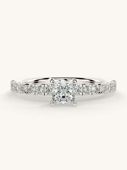 Valanova - Sterling Silver and Certified Lab Grown Diamond 0.56cts Ring - Silver