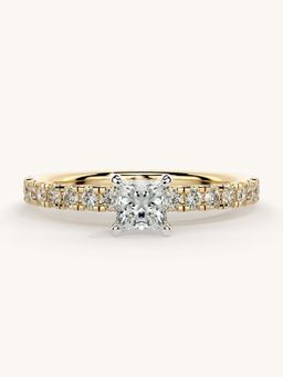 Valanova - Sterling Silver and Certified Lab Grown Diamond 0.56cts Ring - Gold