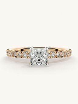 Valanova - Sterling Silver and Certified Lab Grown Diamond 0.81cts Ring - Rose Gold