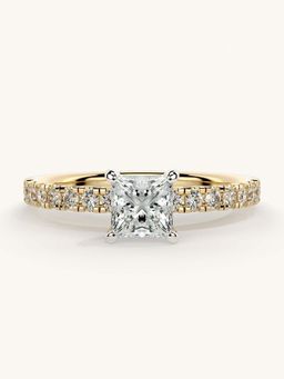 Valanova - Sterling Silver and Certified Lab Grown Diamond 0.81cts Ring - Gold