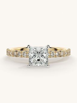 Valanova - Sterling Silver and Certified Lab Grown Diamond 1.06cts Ring - Gold