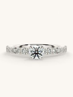 Valanova - Sterling Silver and Certified Lab Grown Diamond 0.56cts Ring - Silver