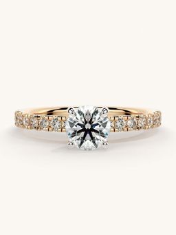 Valanova - Sterling Silver and Certified Lab Grown Diamond 0.81cts Ring - Rose Gold