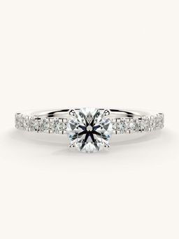 Valanova - Sterling Silver and Certified Lab Grown Diamond 0.81cts Ring - Silver