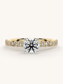 Valanova - Sterling Silver and Certified Lab Grown Diamond 0.81cts Ring - Gold