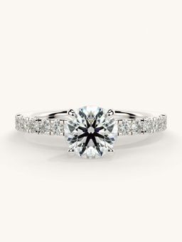 Valanova - Sterling Silver and Certified Lab Grown Diamond 1.06cts Ring - Silver