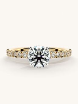 Valanova - Sterling Silver and Certified Lab Grown Diamond 1.06cts Ring - Gold