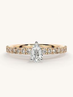 Valanova - Sterling Silver and Certified Lab Grown Diamond 0.56cts Ring - Rose Gold