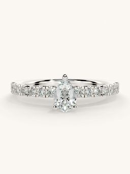 Valanova - Sterling Silver and Certified Lab Grown Diamond 0.56cts Ring - Silver
