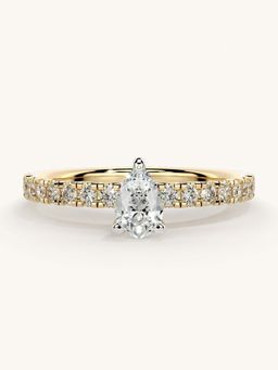 Valanova - Sterling Silver and Certified Lab Grown Diamond 0.56cts Ring - Gold