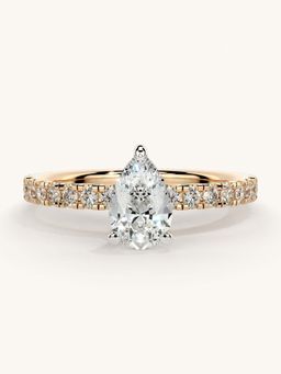 Valanova - Sterling Silver and Certified Lab Grown Diamond 0.81cts Ring - Rose Gold
