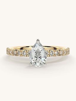 Valanova - Sterling Silver and Certified Lab Grown Diamond 0.81cts Ring - Gold