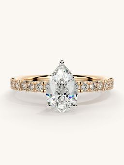 Valanova - Sterling Silver and Certified Lab Grown Diamond 1.06cts Ring - Rose Gold