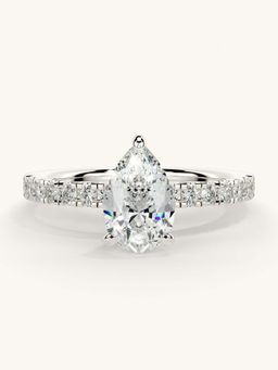 Valanova - Sterling Silver and Certified Lab Grown Diamond 1.06cts Ring - Silver