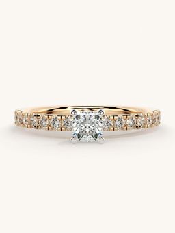 Valanova - Sterling Silver and Certified Lab Grown Diamond 0.56cts Ring - Rose Gold