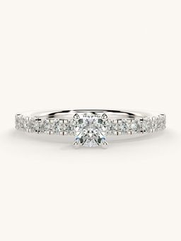 Valanova - Sterling Silver and Certified Lab Grown Diamond 0.56cts Ring - Silver