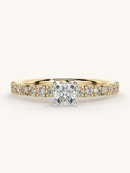 Valanova - Sterling Silver and Certified Lab Grown Diamond 0.56cts Ring - Gold
