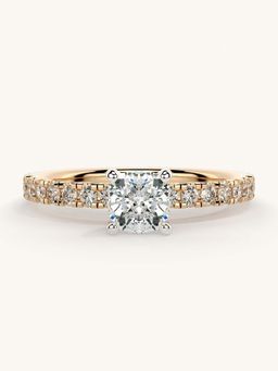 Valanova - Sterling Silver and Certified Lab Grown Diamond 0.81cts Ring - Rose Gold