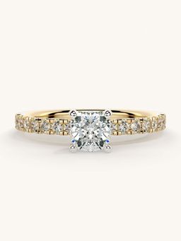 Valanova - Sterling Silver and Certified Lab Grown Diamond 0.81cts Ring - Gold