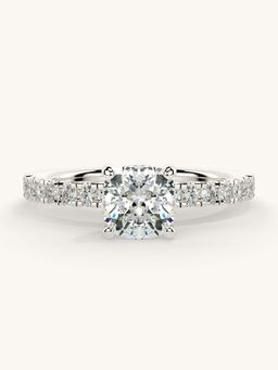 Valanova - Sterling Silver and Certified Lab Grown Diamond 1.06cts Ring - Silver
