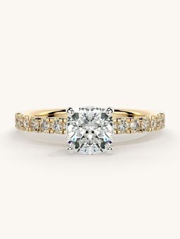 Valanova - Sterling Silver and Certified Lab Grown Diamond 1.06cts Ring - Gold