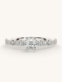 Valanova - Sterling Silver and Certified Lab Grown Diamond 0.56cts Ring - Silver