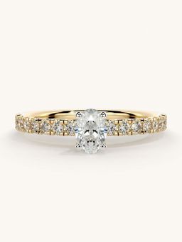 Valanova - Sterling Silver and Certified Lab Grown Diamond 0.56cts Ring - Gold