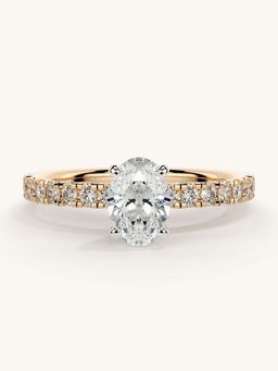 Valanova - Sterling Silver and Certified Lab Grown Diamond 0.81cts Ring - Rose Gold
