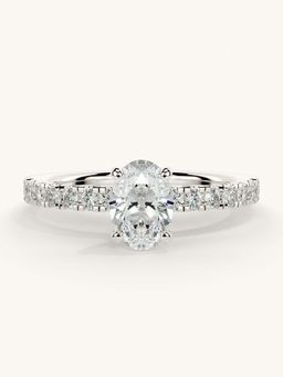 Valanova - Sterling Silver and Certified Lab Grown Diamond 0.81cts Ring - Silver